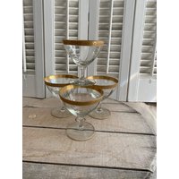 Vintage Tiffin Eisbecher /Champagnergläser | 4Er Set von KereksBoutique