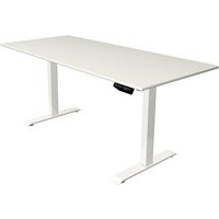 Kerkmann Move 1 elektrisch höhenverstellbarer Schreibtisch weiß rechteckig, T-Fuß-Gestell weiß 180,0 x 80,0 cm von Kerkmann