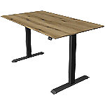 Kerkmann Move 1 Rechteckig Elektronisch Höhenverstellbarer Sitz-Stehschreibtisch Anthrazit 1400 x 800 x 1230 mm von Kerkmann