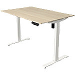 Kerkmann Move 1 Rechteckig Elektronisch Höhenverstellbarer Sitz-Stehschreibtisch Melamin, Stahl Ahorn, Weiß 1200 x 800 x 1230 mm von Kerkmann