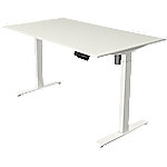Kerkmann Move 1 Rechteckig Elektronisch Höhenverstellbarer Sitz-Stehschreibtisch Melamin, Stahl Weiß 1400 x 800 x 1230 mm von Kerkmann