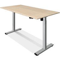 Kerkmann Move 1 base elektrisch höhenverstellbarer Schreibtisch ahorn rechteckig, T-Fuß-Gestell silber 180,0 x 80,0 cm von Kerkmann