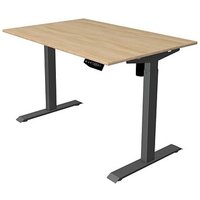 Kerkmann Move 1 elektrisch höhenverstellbarer Schreibtisch eiche hell rechteckig, T-Fuß-Gestell grau 120,0 x 80,0 cm von Kerkmann