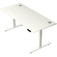 Kerkmann Move 2 Plus elektrisch höhenverstellbarer Schreibtisch weiß rechteckig, T-Fuß-Gestell weiß 180,0 x 80,0 cm von Kerkmann
