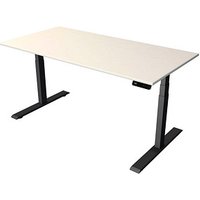 Kerkmann Move 2 elektrisch höhenverstellbarer Schreibtisch weiß rechteckig, T-Fuß-Gestell grau 160,0 x 80,0 cm von Kerkmann