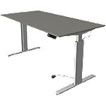 Kerkmann Move 3 Rechteckig Elektrisch Höhenverstellbar Sitz-Stehschreibtisch Graphit, Silber 1.600 x 800 x 1.200 mm von Kerkmann