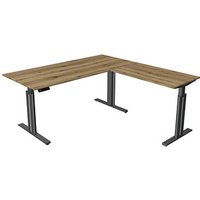 Kerkmann Move 3 elegant elektrisch höhenverstellbarer Schreibtisch eiche L-Form, T-Fuß-Gestell grau 180,0 x 180,0 cm Kerkmann Move 3 elegant elektrisch höhenverstellbarer Schreibtisch eiche L-Form, T-Fuß-Gestell grau 180,0 x 180,0 cm von Kerkmann