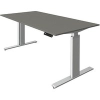 Kerkmann Move 3 tube elektrisch höhenverstellbarer Schreibtisch grafit rechteckig, T-Fuß-Gestell silber 160,0 x 80,0 cm Kerkmann Move 3 tube elektrisch höhenverstellbarer Schreibtisch grafit rechteckig, T-Fuß-Gestell silber 160,0 x 80,0 cm von Kerkmann