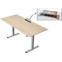 Kerkmann Move Base plus elektrisch höhenverstellbarer Schreibtisch ahorn rechteckig, T-Fuß-Gestell silber 180,0 x 80,0 cm Kerkmann Move Base plus elektrisch höhenverstellbarer Schreibtisch ahorn rechteckig, T-Fuß-Gestell silber 180,0 x 80,0 cm von Kerkmann
