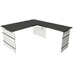 Kerkmann Sitz-Stehschreibtisch Form 4 L-Förmig Höhenverstellbar 1600 x 1800 x 760 mm von Kerkmann