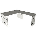 Kerkmann Sitz-Stehschreibtisch Form 4 L-Förmig Höhenverstellbar 1600 x 1800 x 760 mm von Kerkmann