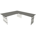 Kerkmann Sitz-Stehschreibtisch Form 4 L-Förmig Höhenverstellbar 2000 x 2200 x 760 mm von Kerkmann