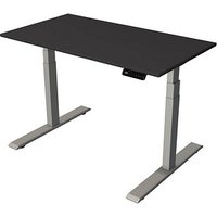 Kerkmann Smart office elektrisch höhenverstellbarer Schreibtisch anthrazit rechteckig, T-Fuß-Gestell silber 120,0 x 65,0 cm von Kerkmann