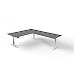 Move 3 - Steh-/Sitztisch 200x100x72-120cm mit Anbau 160x80 grafit von Kerkmann