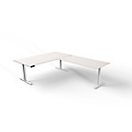 Move 3 - Steh-/Sitztisch 200x100x72-120cm mit Anbau 160x80 weiß von Kerkmann