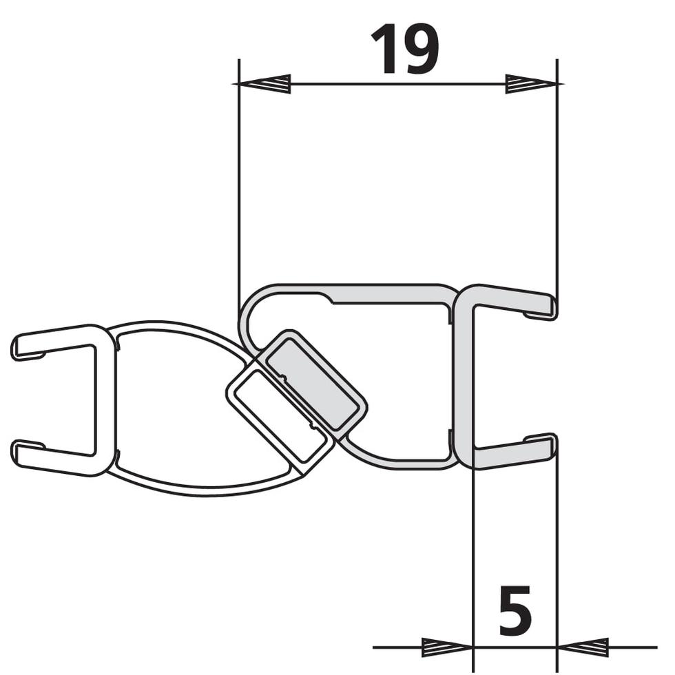 Kermi 1241 1x Magnetleiste Länge: 2000 mm 6025715 von Kermi