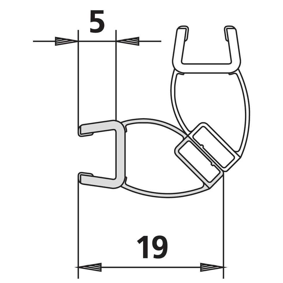 Kermi 1247 1x Magnetleiste Länge: 2000 mm 6027865 von Kermi