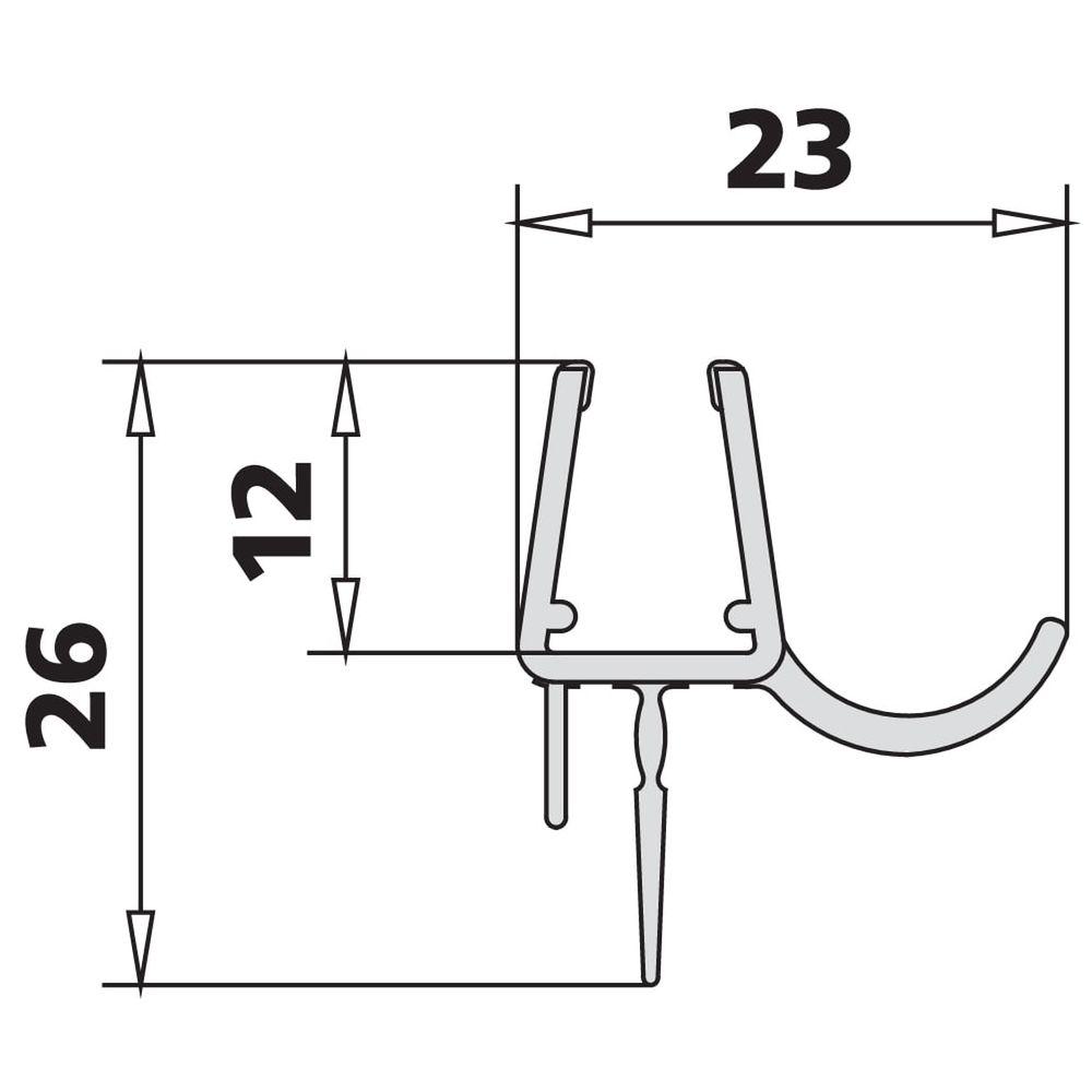 Kermi 3249 2x Dichtleiste DI 3330 17F Länge: 550 mm 2534115 von Kermi