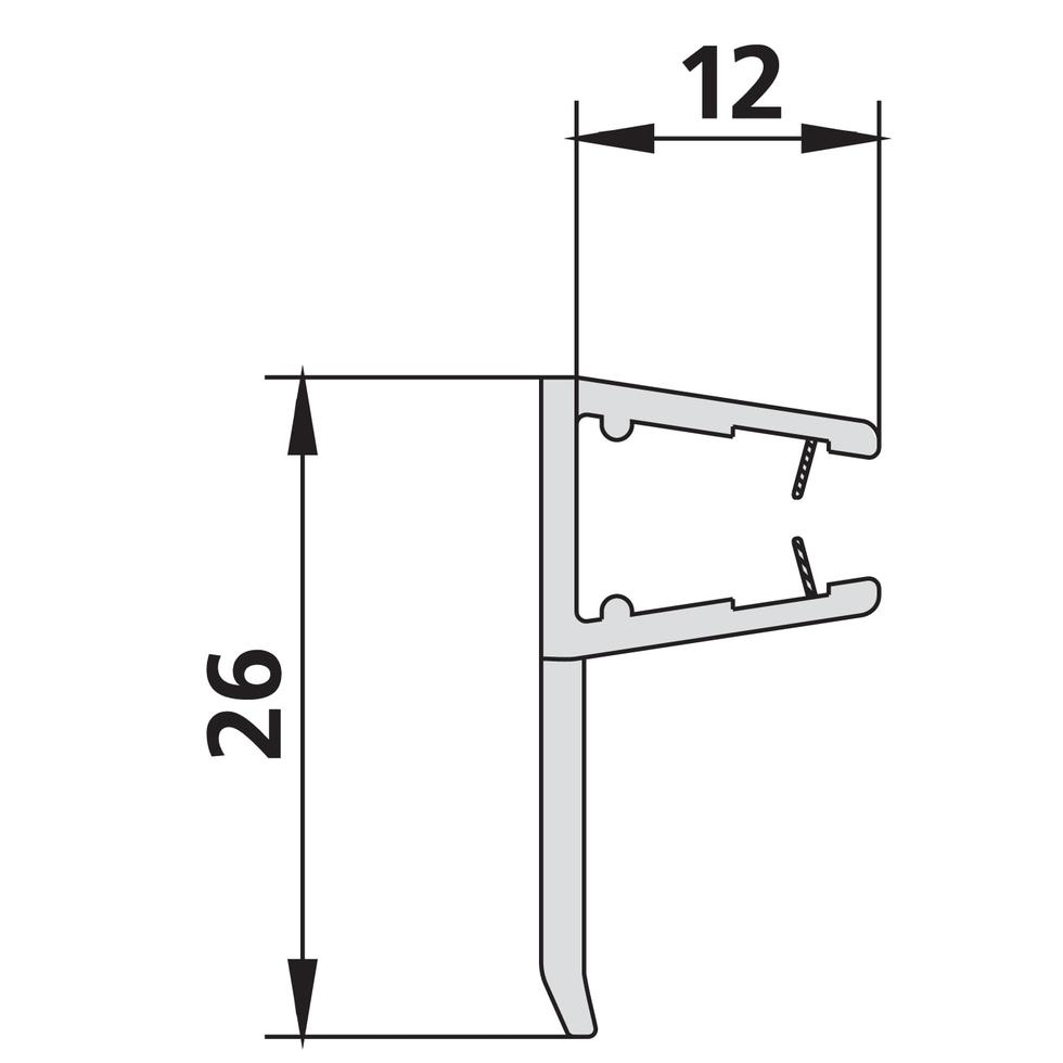 Kermi 4089 1x Anschlagdichtung Länge: 2000 mm 6025181 von Kermi