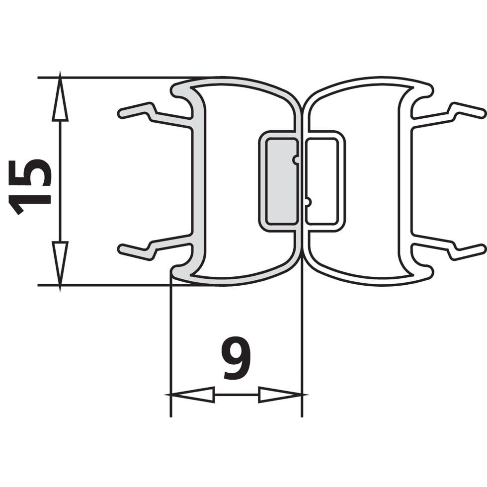 Kermi 4602 1x Magnetleiste Länge: 2000 mm 6036439 von Kermi