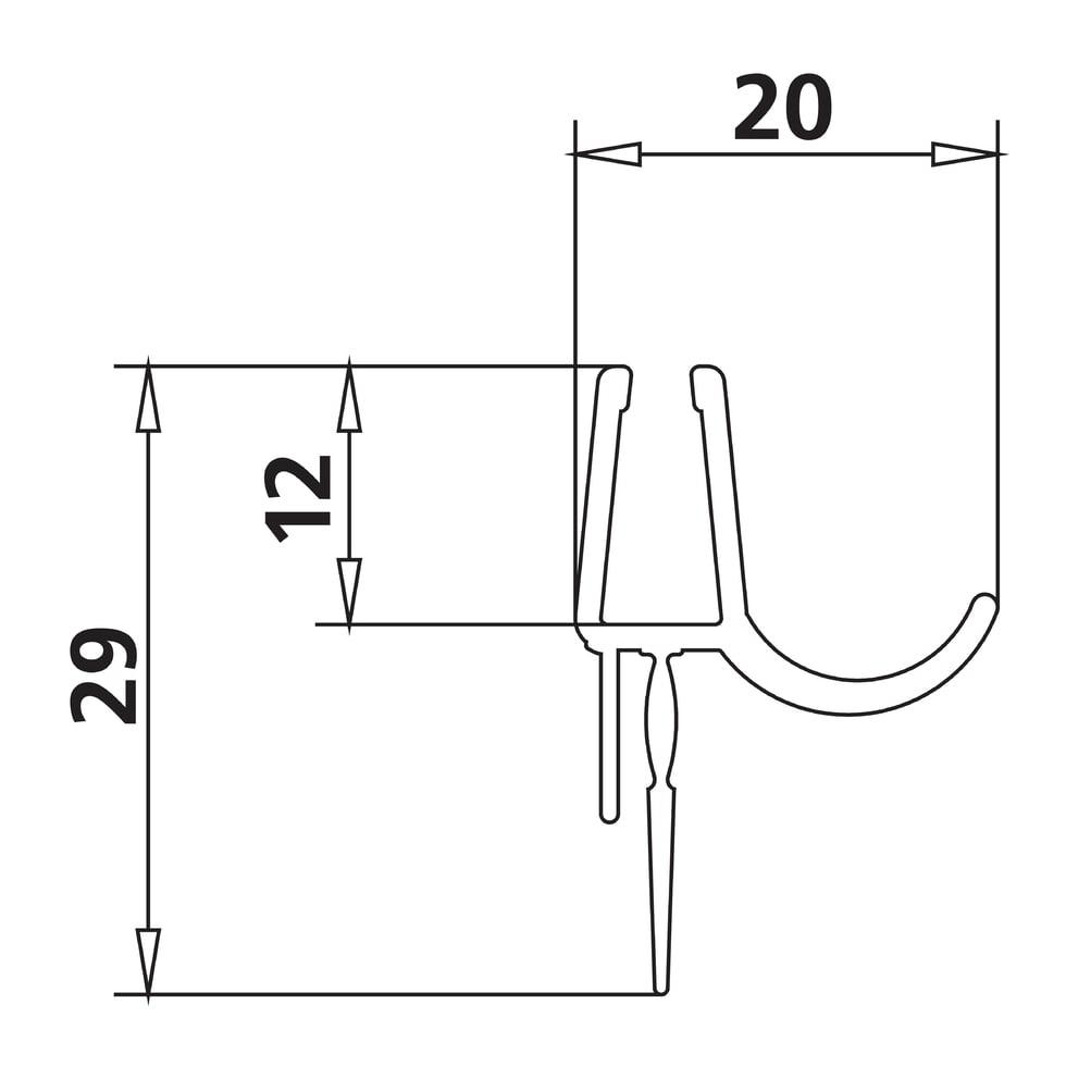 Kermi 4621 2x Dichtleiste Länge: 985 mm 2539349 von Kermi