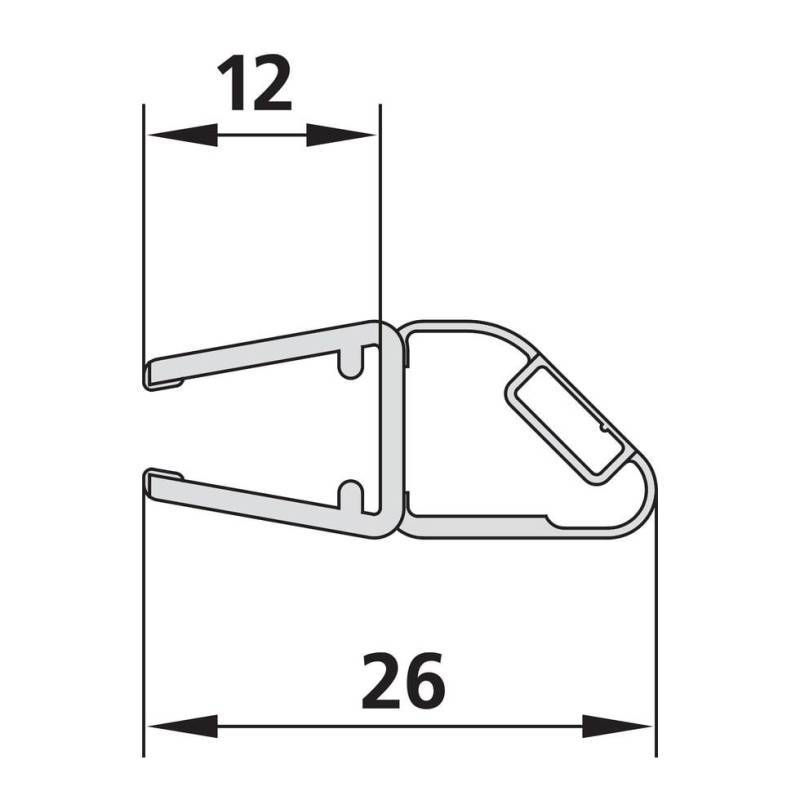 Kermi 4799 1x Magnetleiste Länge: 2000 mm 6050972 von Kermi