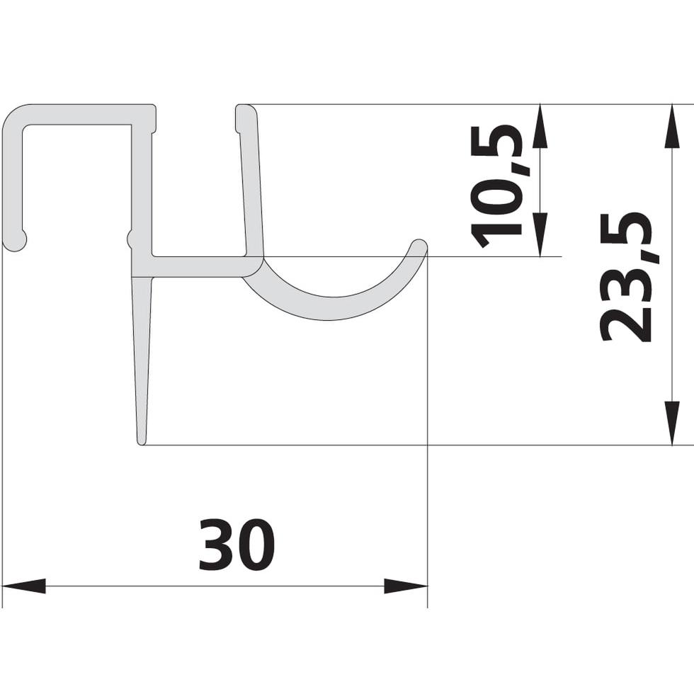 Kermi 5525 1x Dichtleiste 5500 08C Länge 985 mm 2535897 von Kermi