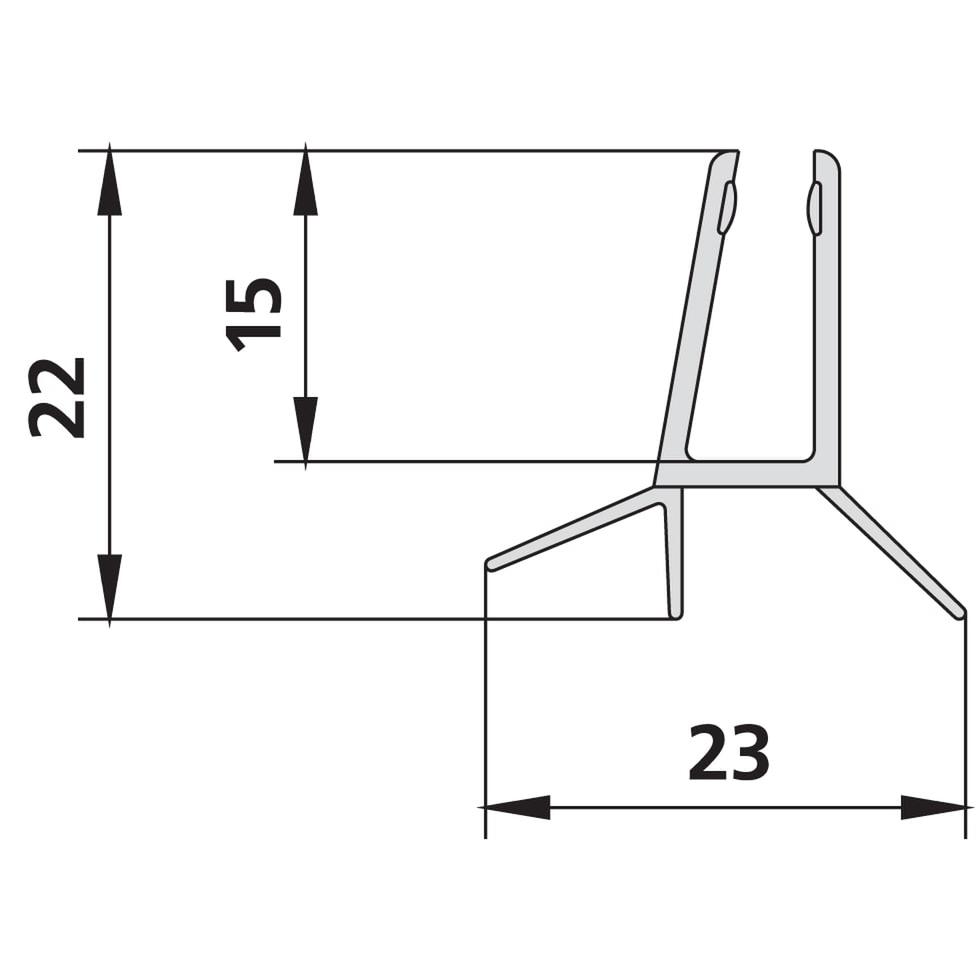 Kermi 6069 1x Dichtleiste Länge: 985 mm 2534102 von Kermi