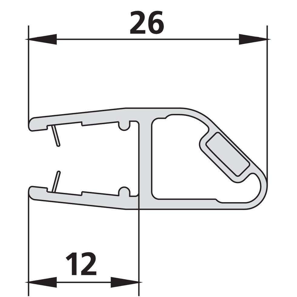 Kermi 6443 1x Magnetleiste 3270 20b Länge: 2000 mm 2534096 von Kermi