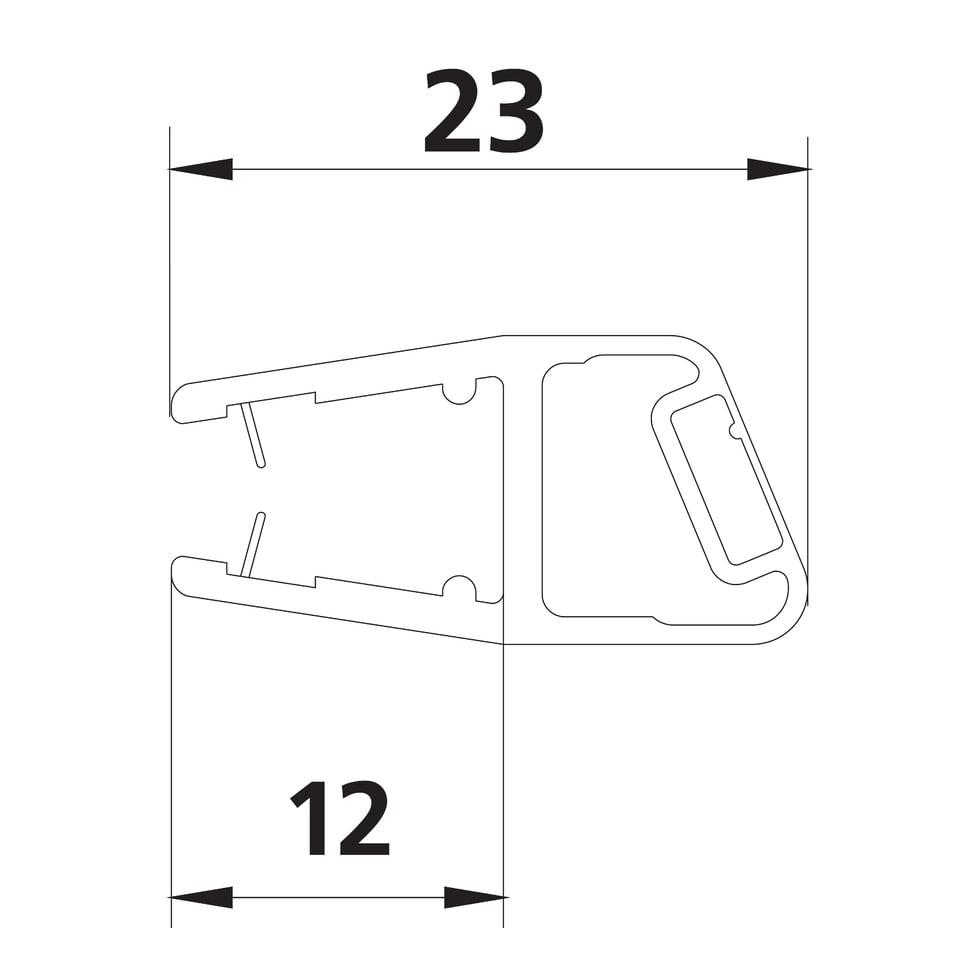 Kermi 6446 1x Magnetleiste 3270 18 Länge: 2000 mm 2534099 von Kermi