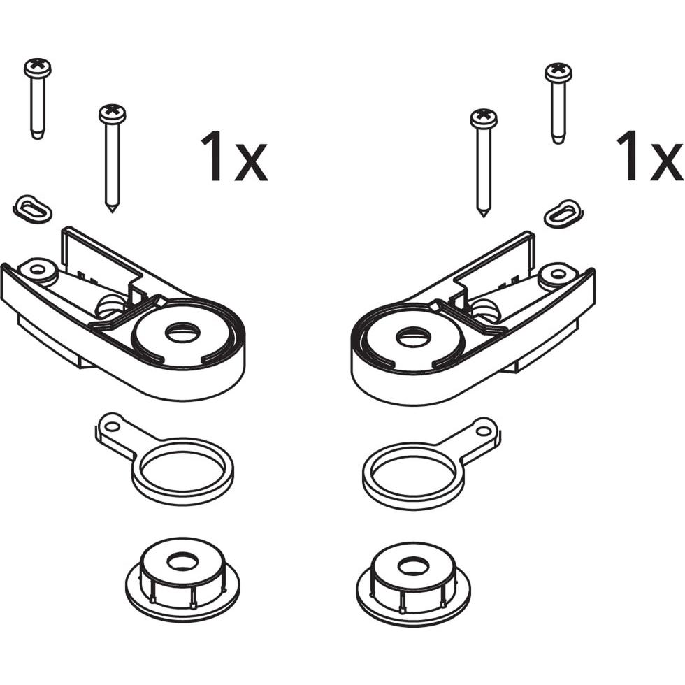 Kermi EBAT022 Set Lager oben Farbe: silber hochglanz 2534002 von Kermi