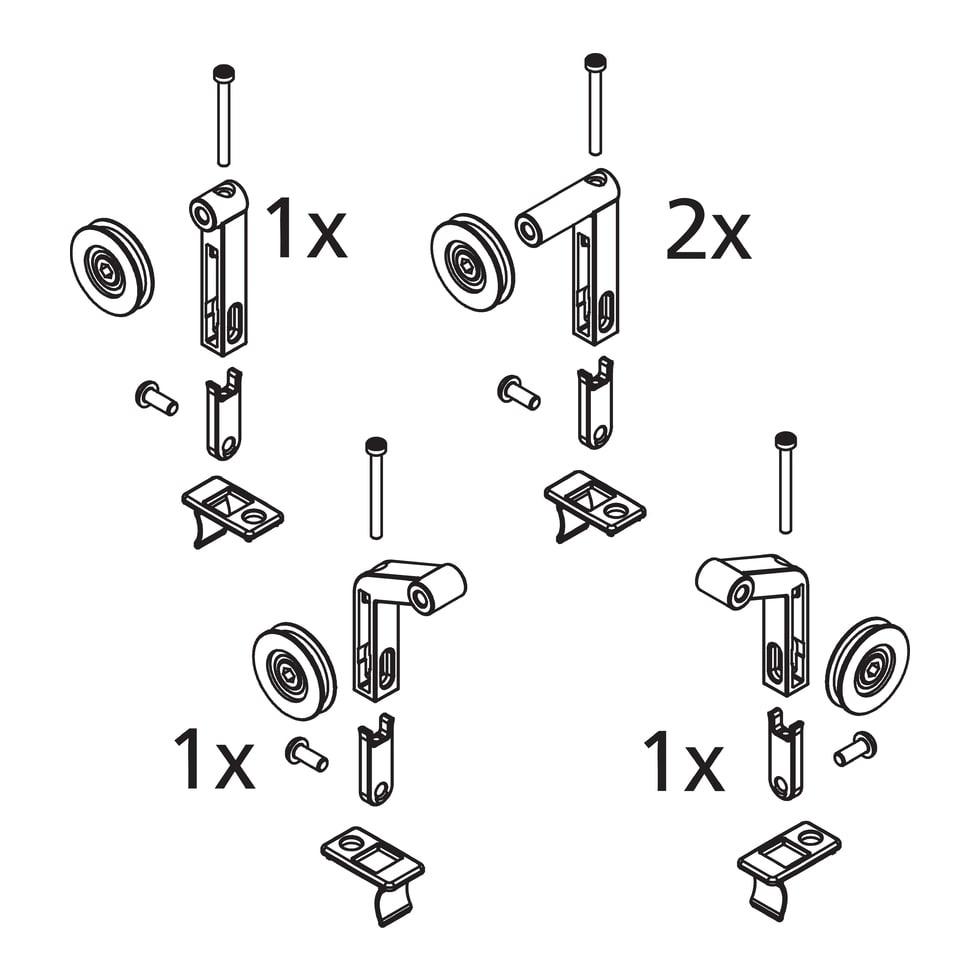 Kermi EBCC018 Set Rollen Farbe: silber hochglanz 2534754 von Kermi