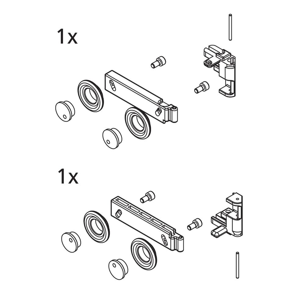 Kermi EBIN012 Set Laufwagen Farbe: silber 2533860 von Kermi