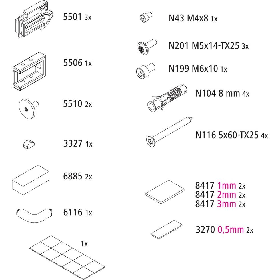 Kermi EBNI002 SET Montagekleinteile 2535868 von Kermi