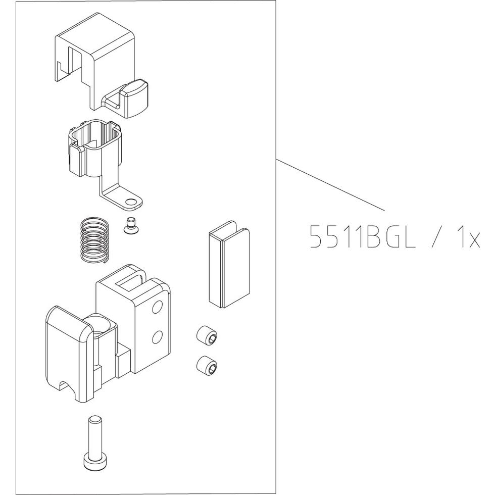 Kermi EBNI013 Set Aushängemechanismus Farbe Chrom 2535874 von Kermi