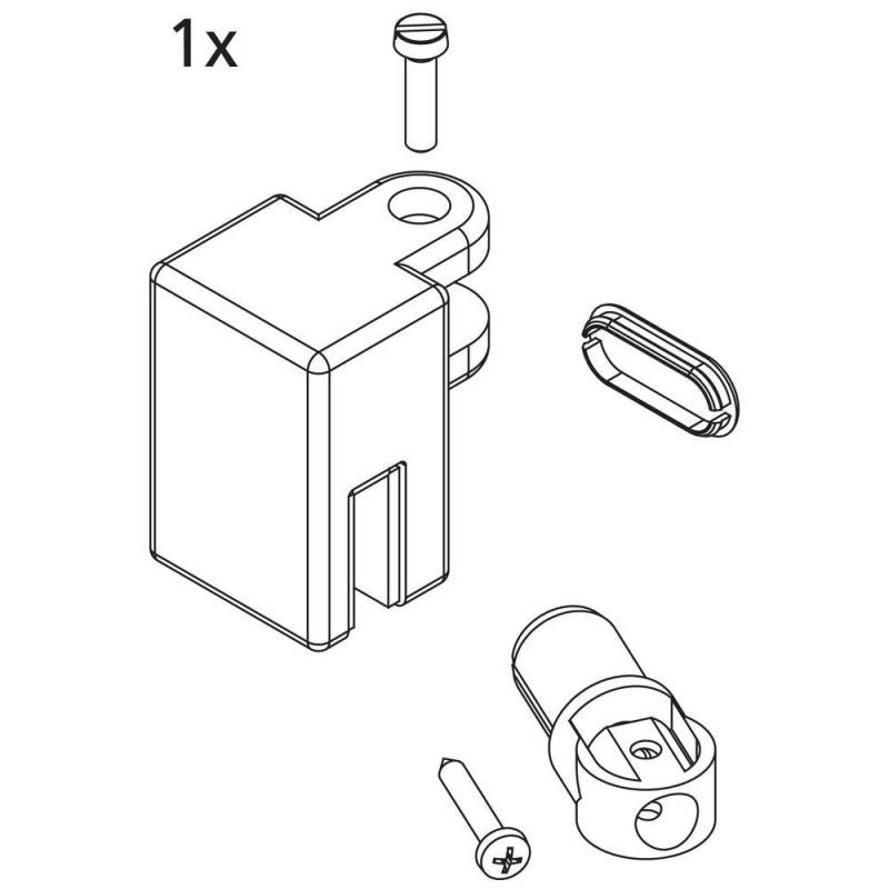 Kermi EBRA013 Set Stabilisierung Kopf Farbe: silber hochglanz 2534455 von Kermi