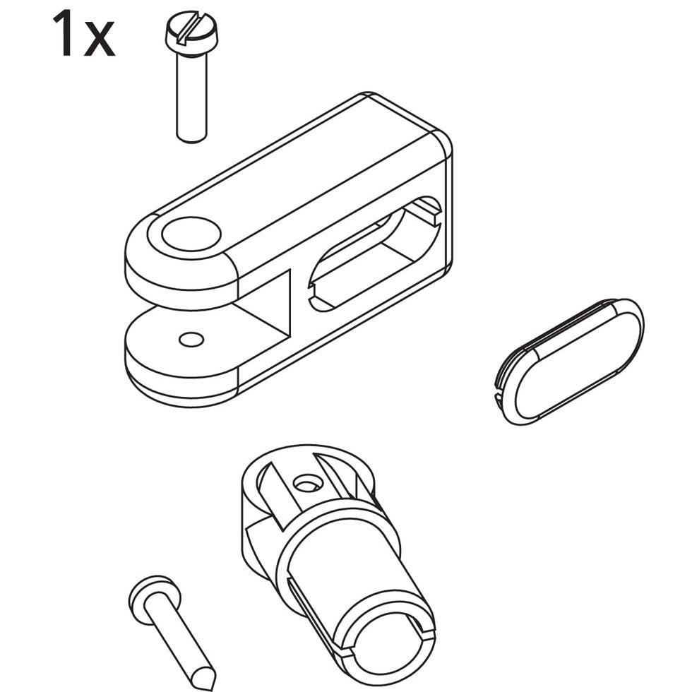 Kermi EBRA014 Set Stabilisierung Wand Farbe: silber 2534459 von Kermi