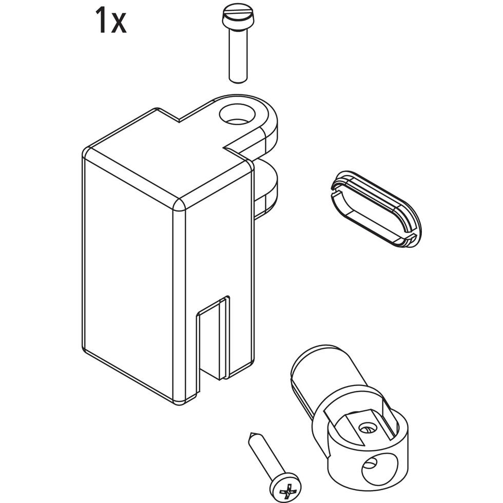 Kermi EBRA022 Set Stabilisierung Kopf Farbe: silber mattglanz 2535120 von Kermi