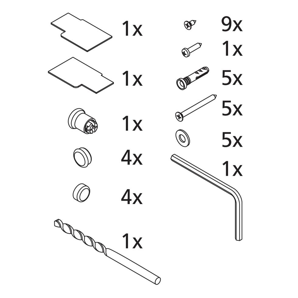 Kermi ZBIN018 Set Montagekleinteile Farbe: silber 2529167 von Kermi