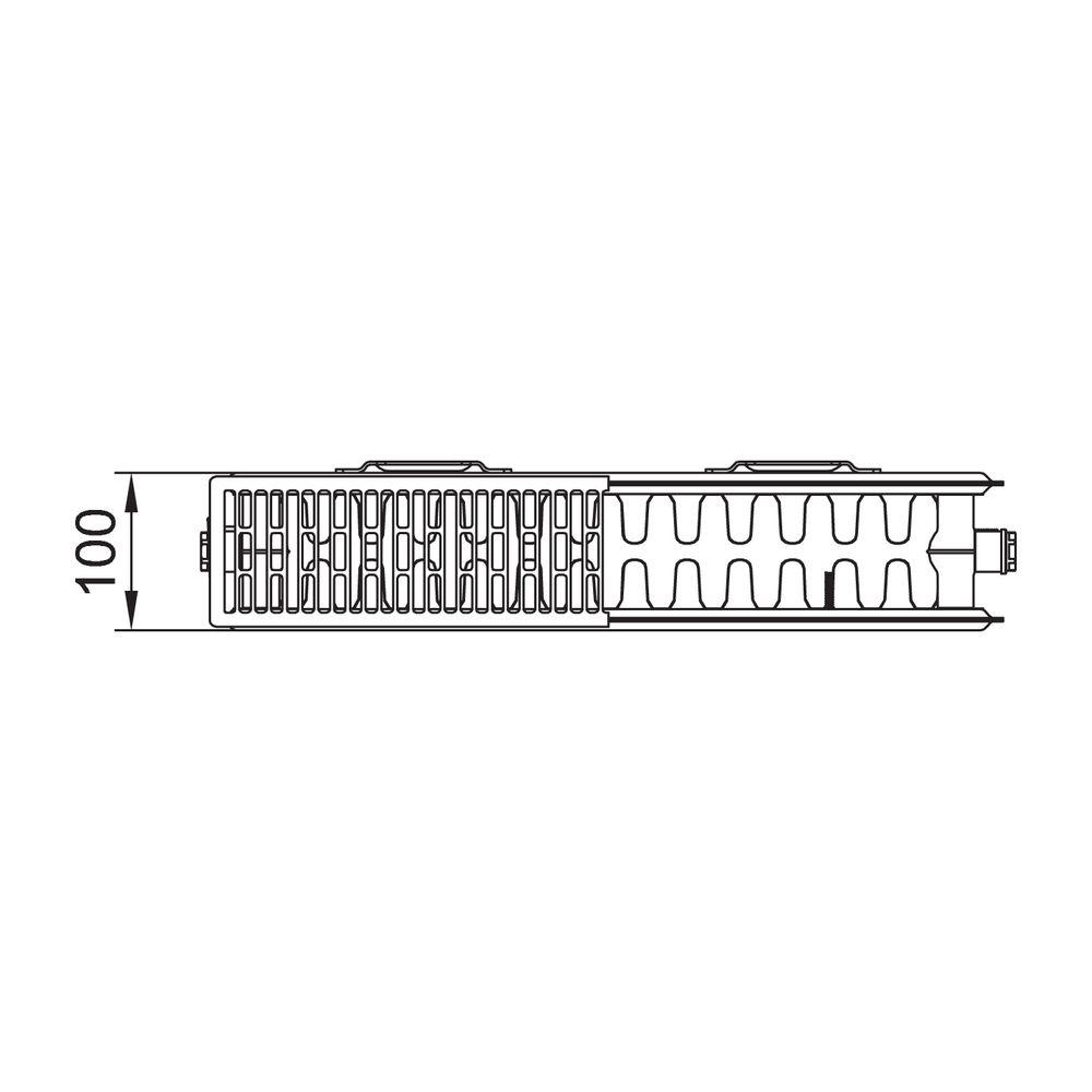 Kermi therm-x2 Profil-K Kompaktheizkörper Typ 22 900x100x1400mm weiß mit Abdeckung FK0220914 von Kermi