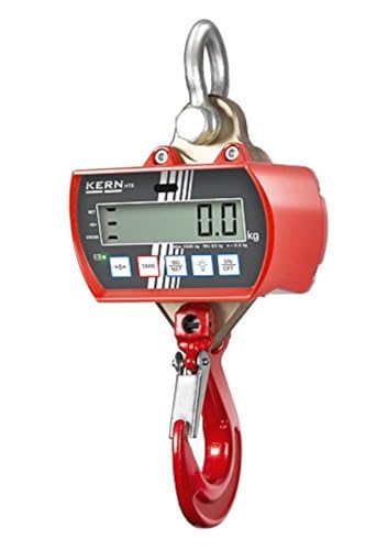 Robuste Industrie-Kranwaage [Kern HTS 10T-3AM] mit Infrarot-Fernbedienung und mit Eichzulassung [M], Wägebereich [Max]: 10000 kg, Ablesbarkeit [d]: 5000 g von Kern