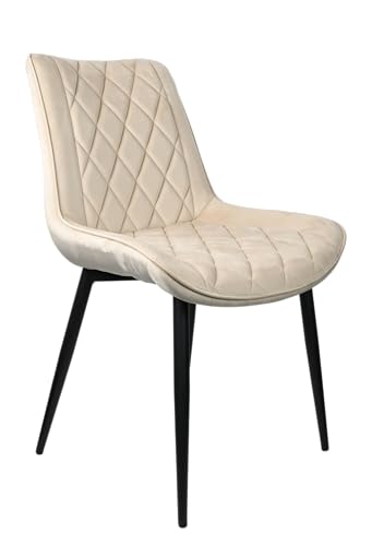 Kernlicht Esszimmerstühle Essstühle Samtbezug Polsterstuhl Stühle Esszimmer (1, Beige) von Kernlicht