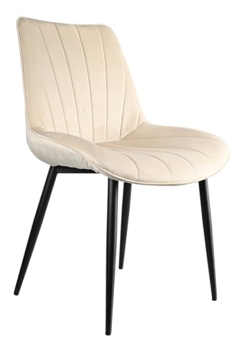 Kernlicht Esszimmerstühle Essstühle Samtbezug Polsterstuhl Stühle Esszimmer (1, Beige) von Kernlicht
