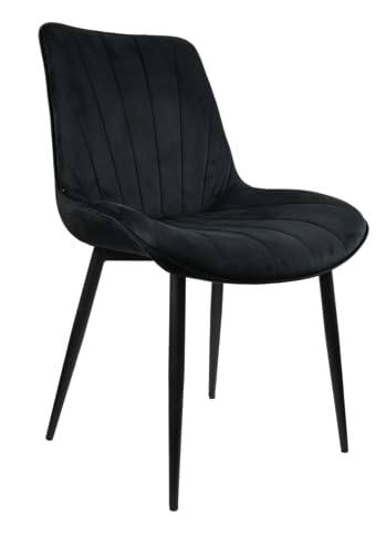 Kernlicht Esszimmerstühle Essstühle Samtbezug Polsterstuhl Stühle Esszimmer (4, Schwarz) von Kernlicht