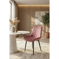 Samt Esszimmerstuhl Mit Metallbeinen Altrosa Neu Samt Esszimmerstuhl Mit Metallbeinen Altrosa Neu von Kernlicht