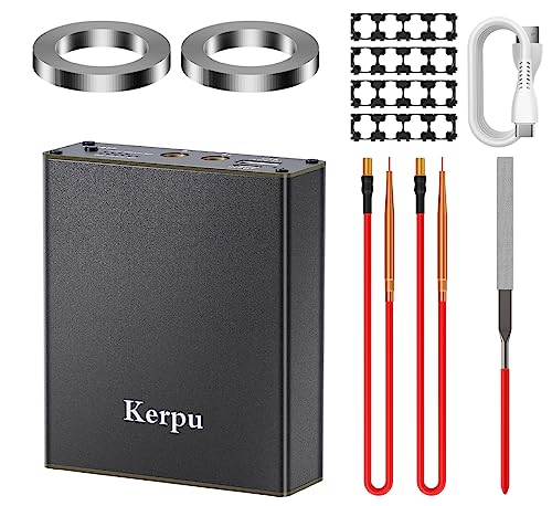 Akku Punktschweißgerät,Kerpu Batterien Punktschweißgerät im Taschenformat mit 11 einstellbaren Gängen,5000mAh Batterie,2x2 m Nickelblech und 4x4 Halterung für die Herstellung von Kerpu
