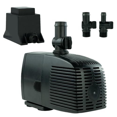 Teichpumpe 12 V – 1.500 L/H, 25 Watt, 7m Kabel, 250 cm Förderhöhe, Wasserpumpe, Wasserspielpumpe m| Brunnenpumpe | Tauchpumpe | Springbrunnen-Pumpe von Kerry Electronics