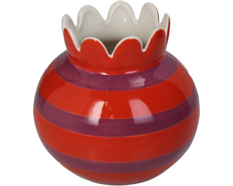 Kersten BV Dekovase Deko Vase Oval in Lila und Orange Gestreift "Striped Fusion" von Kersten BV