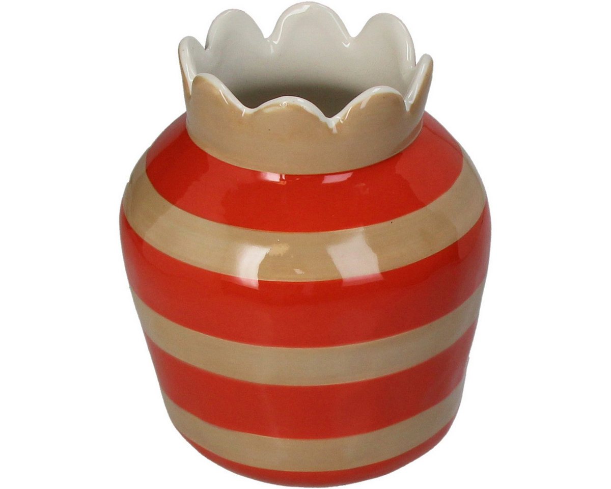 Kersten BV Dekovase Deko Vase Oval in Orange und Braun Gestreift "Striped Convergence" Kersten BV Dekovase Deko Vase Oval in Orange und Braun Gestreift "Striped Convergence" von Kersten BV