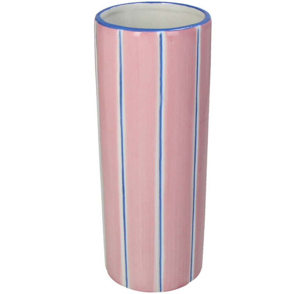 Kersten BV Dekovase Vase STRIPES rosa, Ø9x23cm von Kersten BV